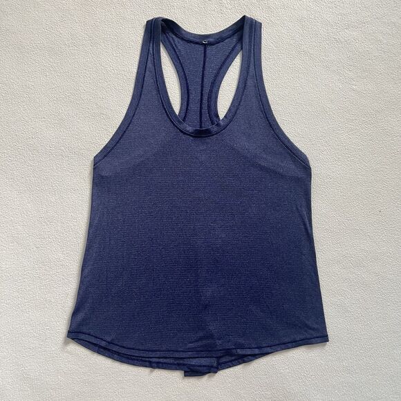 Lululemon Women Tie It Up Singlet Heathered Hero Blue Racerback Tank - Picture 5 of 10